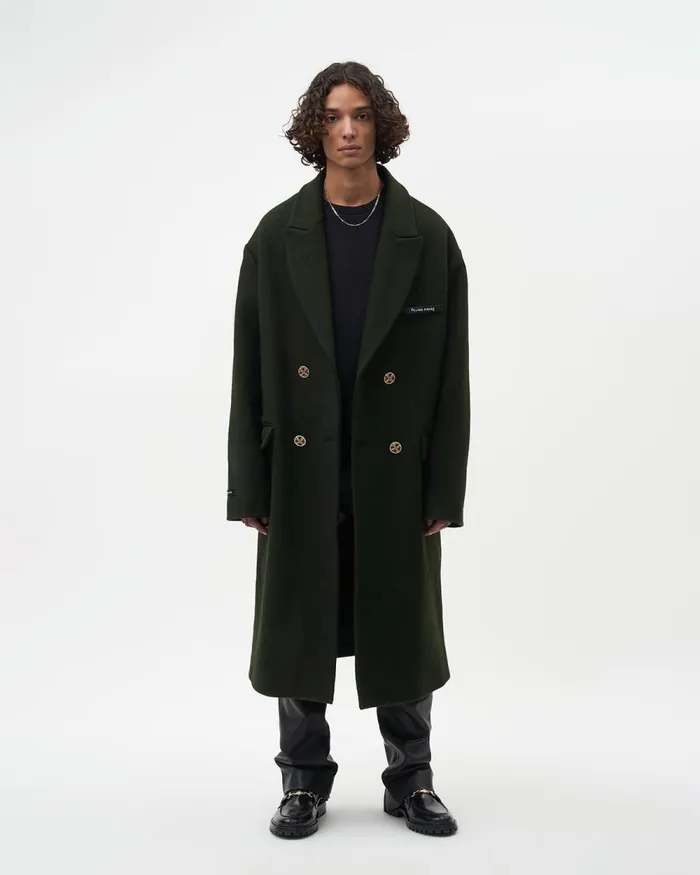 MenWomen Filling Pieces Coats and Jackets Studio Wool Coat Green