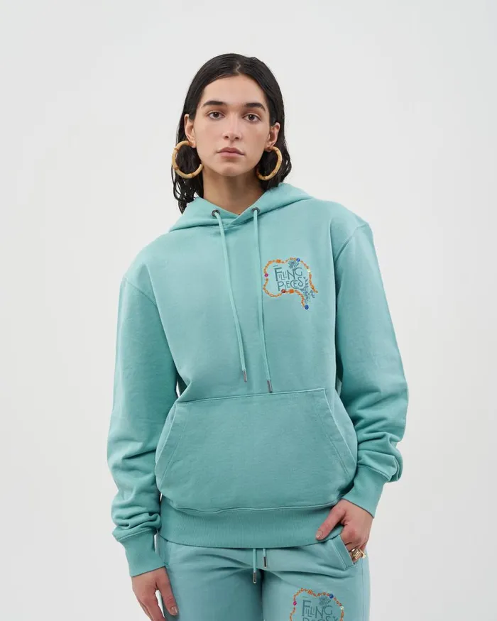 MenWomen Filling Pieces Hoodies and Sweatshirts FP Studio Hoodie FP Beads Aqua Blue