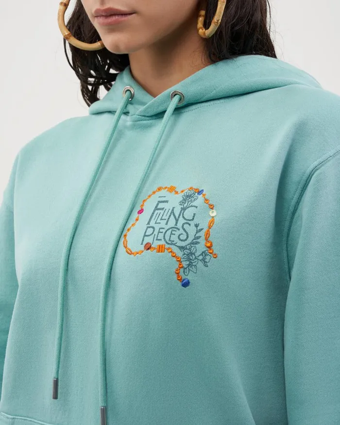 MenWomen Filling Pieces Hoodies and Sweatshirts FP Studio Hoodie FP Beads Aqua Blue