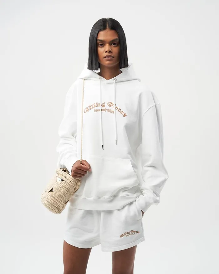MenWomen Filling Pieces Hoodies and Sweatshirts Hoodie Country Club White