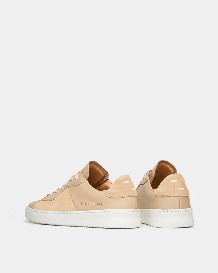 MenWomen Filling Pieces Sneakers Court Ripple Suede Mix Sand Beige