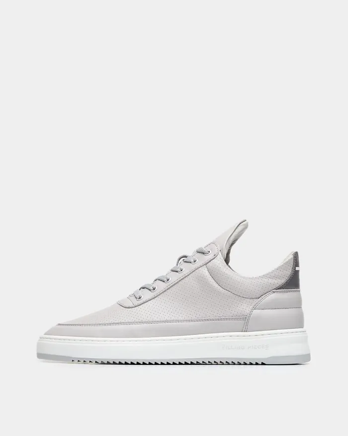 MenWomen Filling Pieces Sneakers Low Top Bianco Perforated Grey