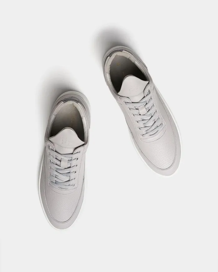 MenWomen Filling Pieces Sneakers Low Top Bianco Perforated Grey