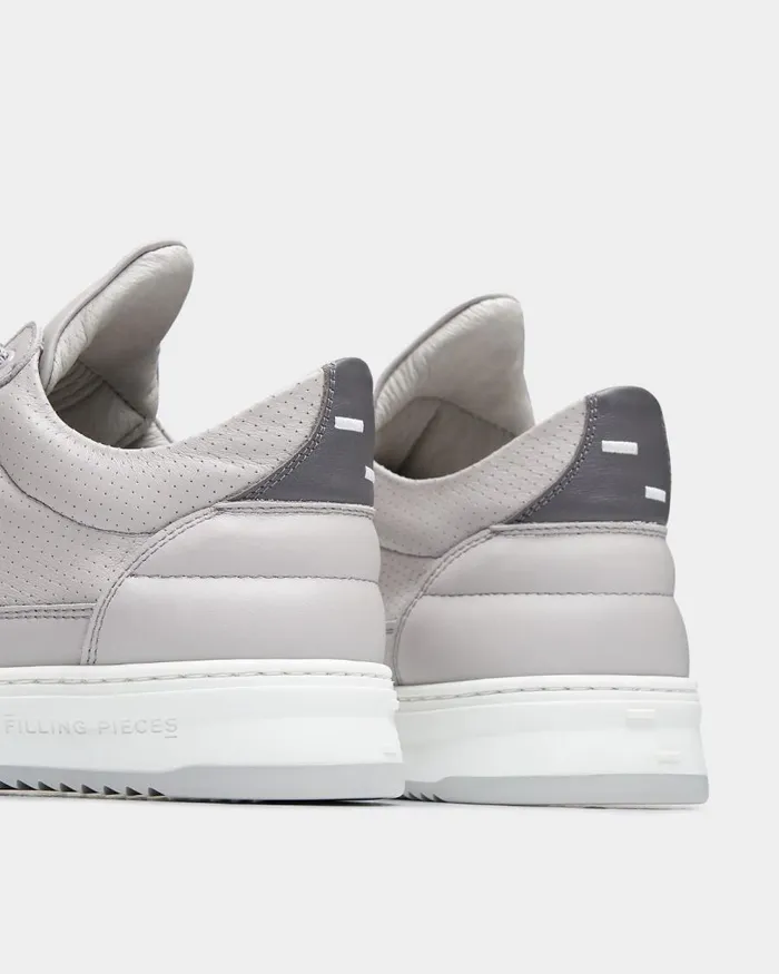 MenWomen Filling Pieces Sneakers Low Top Bianco Perforated Grey