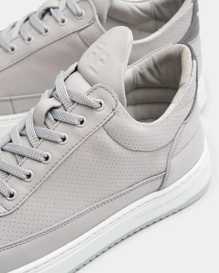 MenWomen Filling Pieces Sneakers Low Top Bianco Perforated Grey