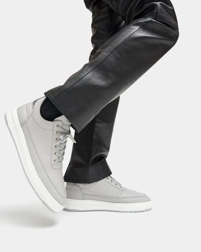 MenWomen Filling Pieces Sneakers Low Top Bianco Perforated Grey