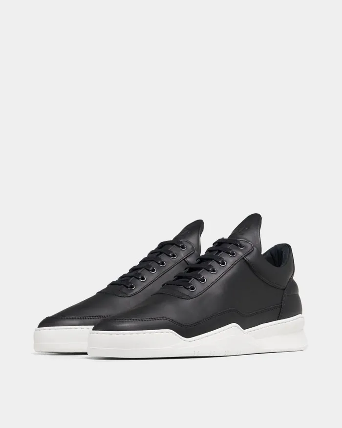 MenWomen Filling Pieces Sneakers Low Top Ghost Matt Nappa Black