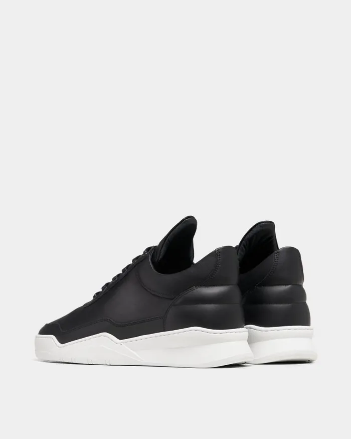 MenWomen Filling Pieces Sneakers Low Top Ghost Matt Nappa Black