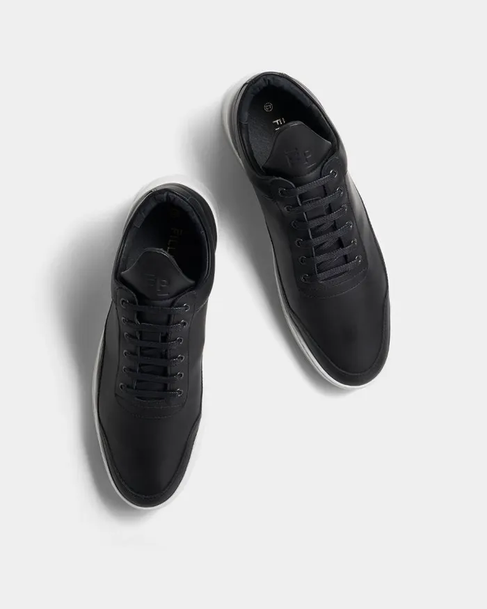 MenWomen Filling Pieces Sneakers Low Top Ghost Matt Nappa Black