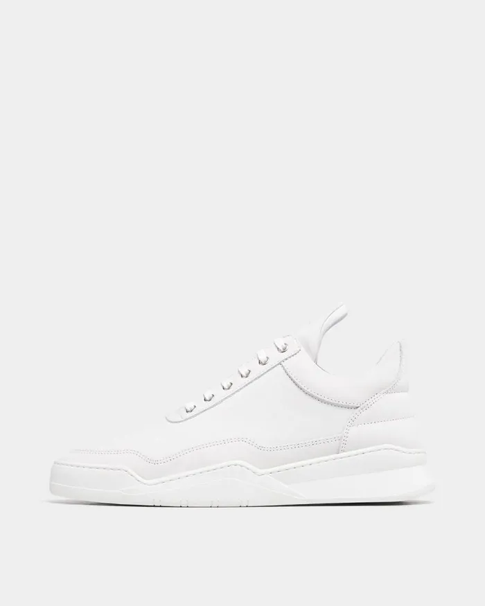 MenWomen Filling Pieces Sneakers Low Top Ghost Nappa White