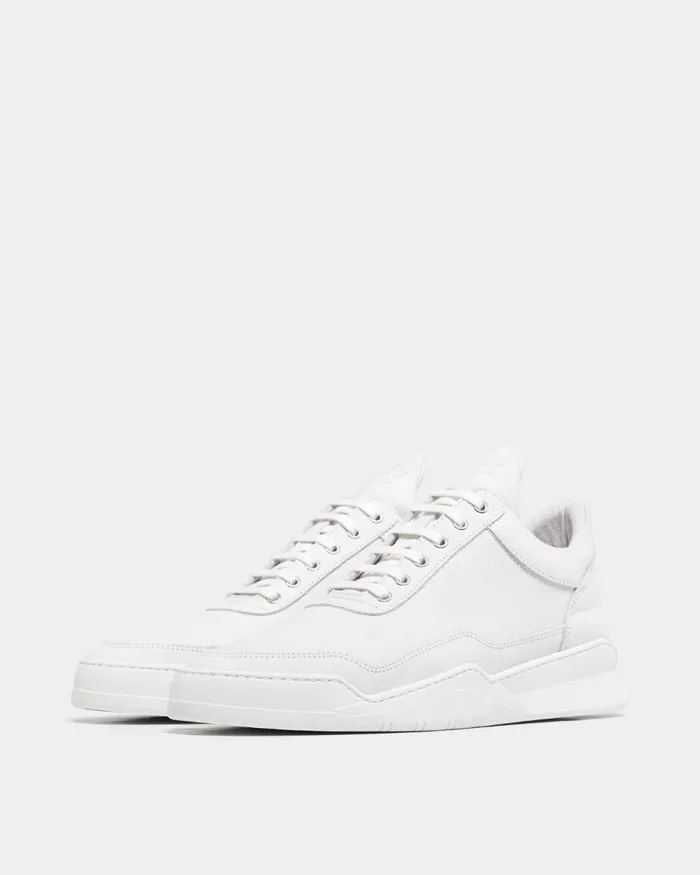 MenWomen Filling Pieces Sneakers Low Top Ghost Nappa White