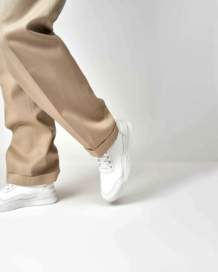 MenWomen Filling Pieces Sneakers Low Top Ghost Nappa White