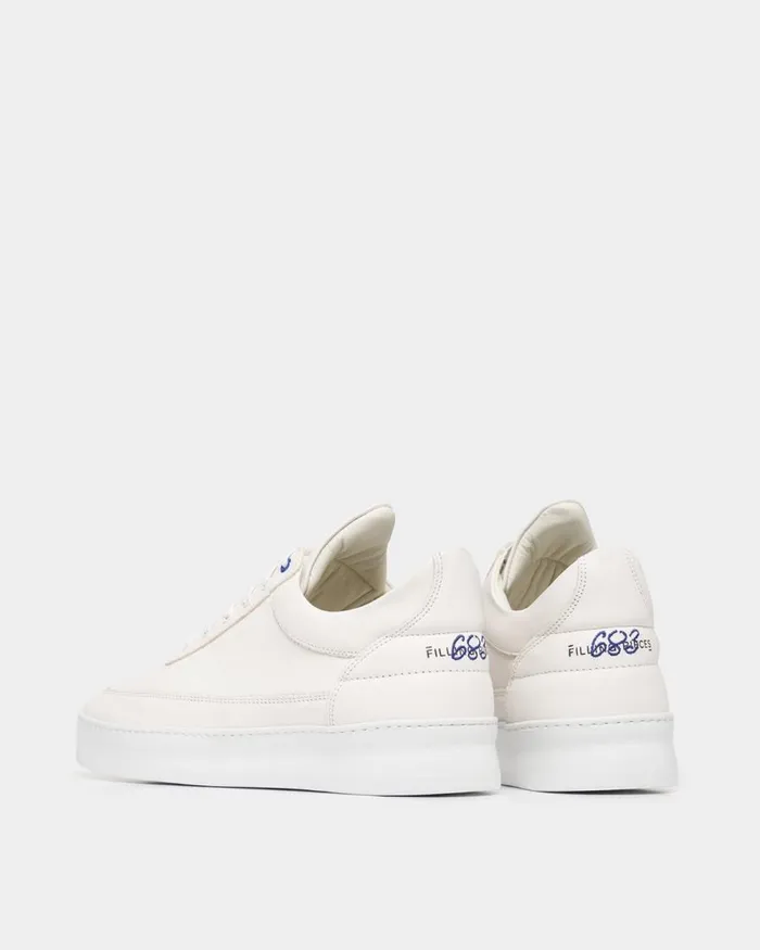 MenWomen Filling Pieces Sneakers Low Top Plain 683 Organic White