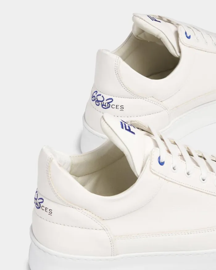 MenWomen Filling Pieces Sneakers Low Top Plain 683 Organic White