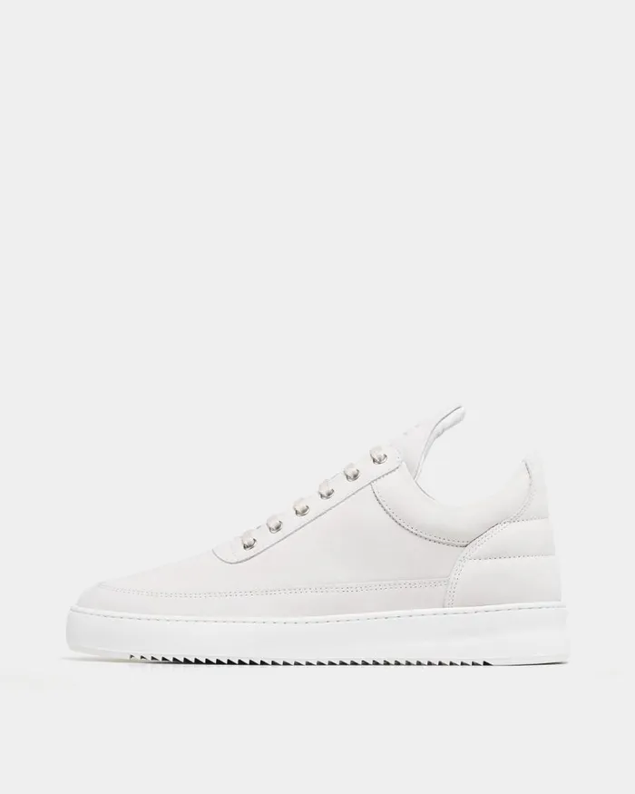 MenWomen Filling Pieces Sneakers Low Top Ripple Basic All White