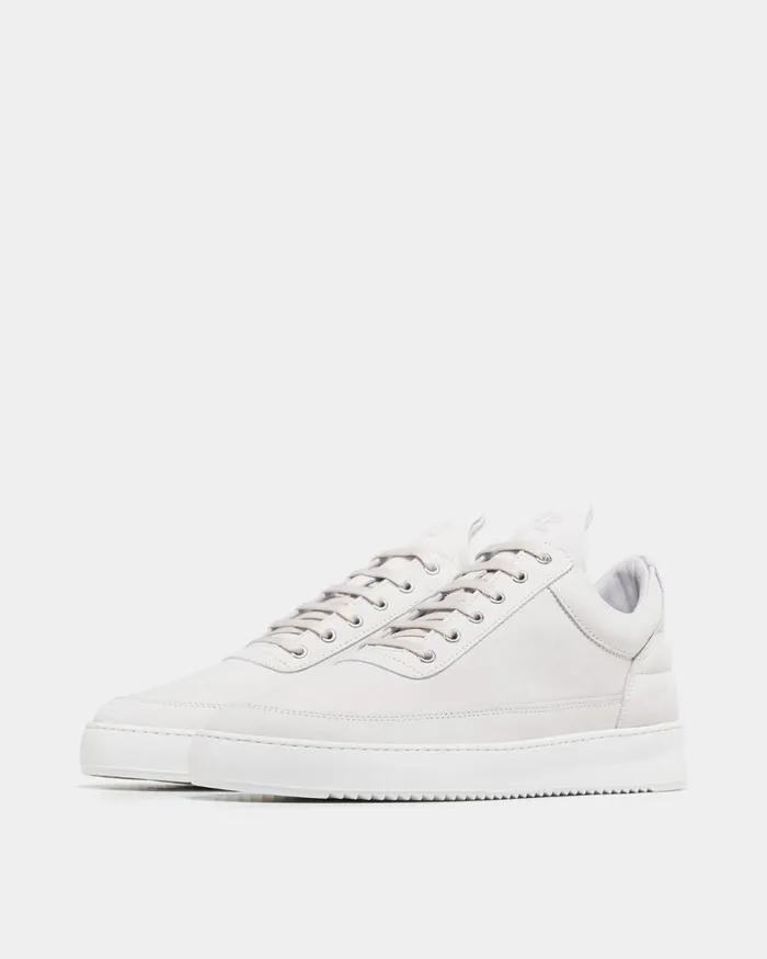 MenWomen Filling Pieces Sneakers Low Top Ripple Basic All White