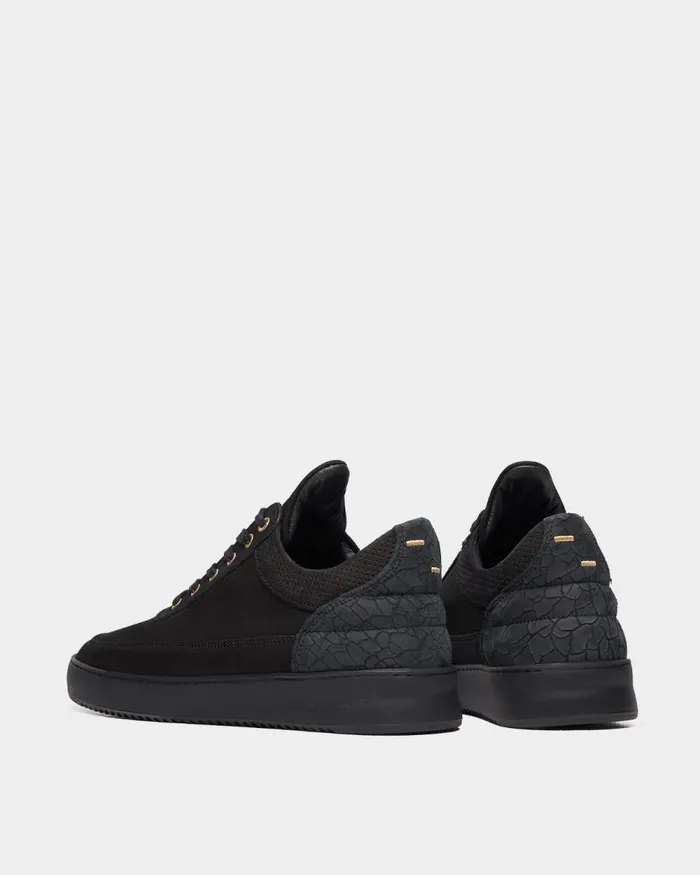 MenWomen Filling Pieces Sneakers Low Top Ripple Ceres All Black