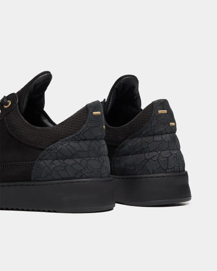 MenWomen Filling Pieces Sneakers Low Top Ripple Ceres All Black