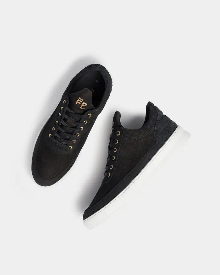 MenWomen Filling Pieces Sneakers Low Top Ripple Ceres Black