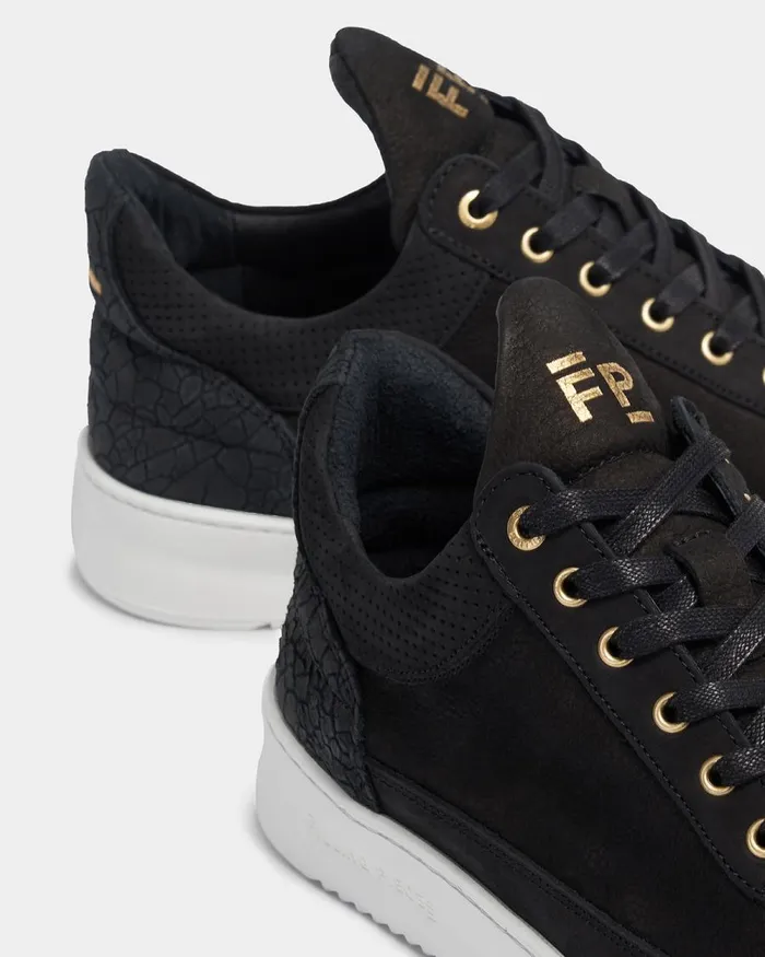MenWomen Filling Pieces Sneakers Low Top Ripple Ceres Black
