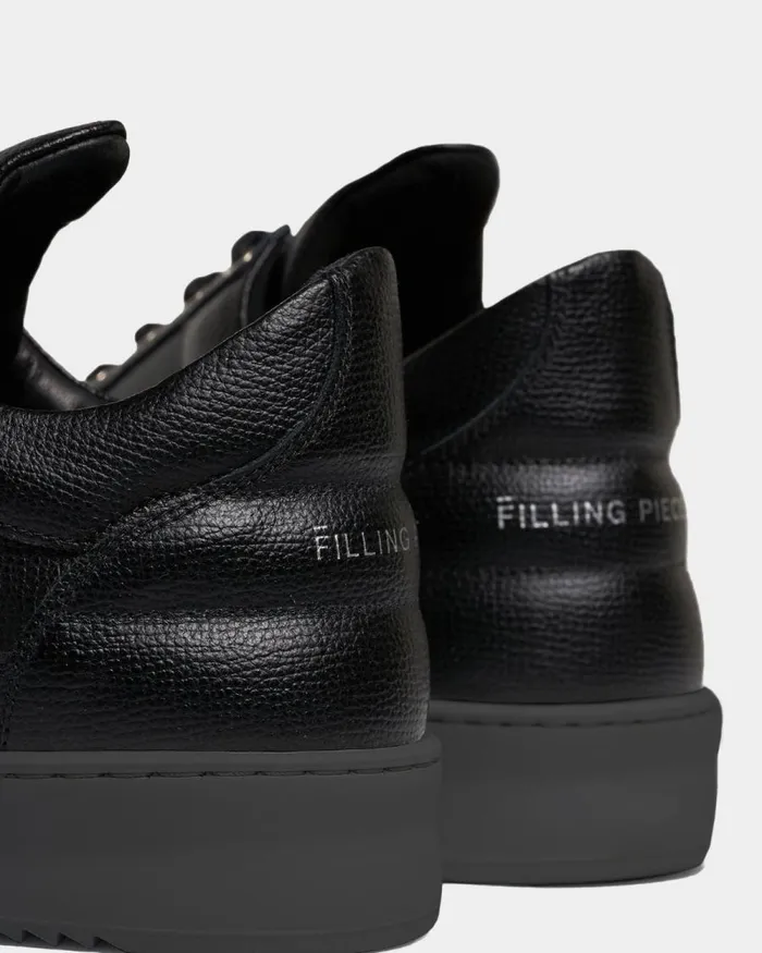 MenWomen Filling Pieces Sneakers Low Top Ripple Crumbs All Black