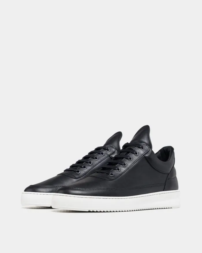 MenWomen Filling Pieces Sneakers Low Top Ripple Nappa Black
