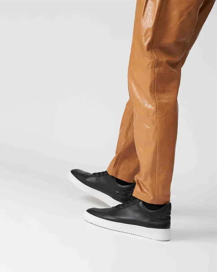 MenWomen Filling Pieces Sneakers Low Top Ripple Nappa Black