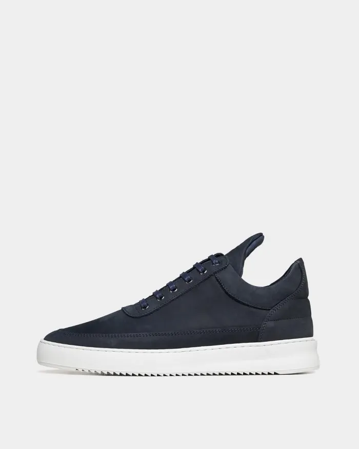 MenWomen Filling Pieces Sneakers Low Top Ripple Nubuck Deep Blue Navy