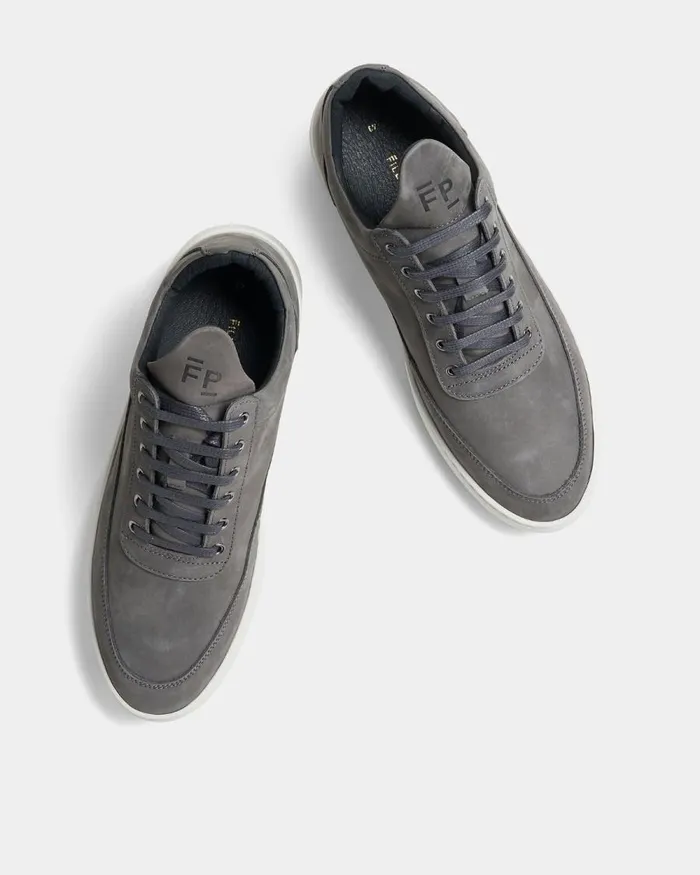MenWomen Filling Pieces Sneakers Low Top Ripple Nubuck Shark Grey