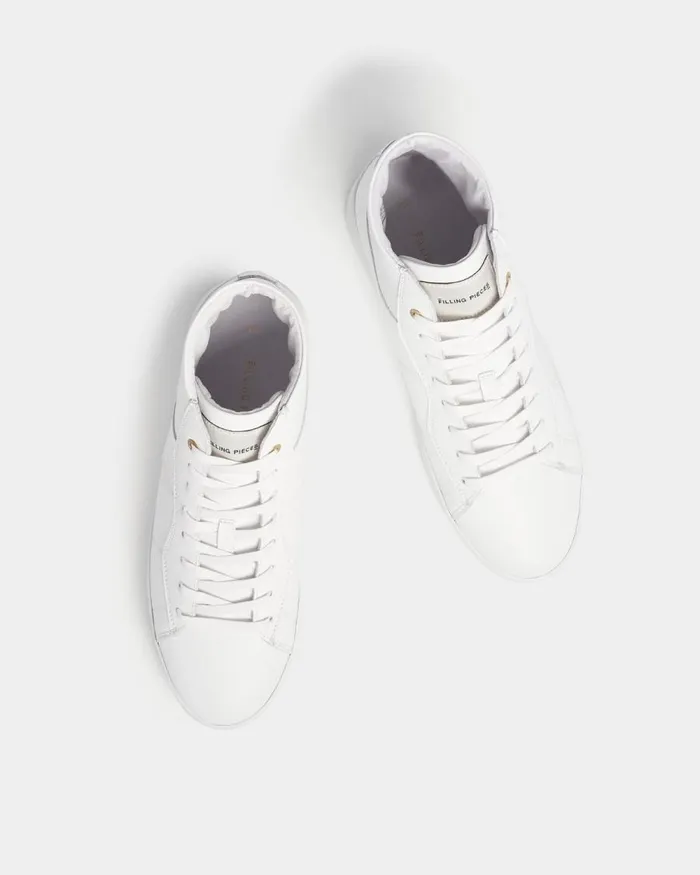 MenWomen Filling Pieces Sneakers Mid Plain Court White