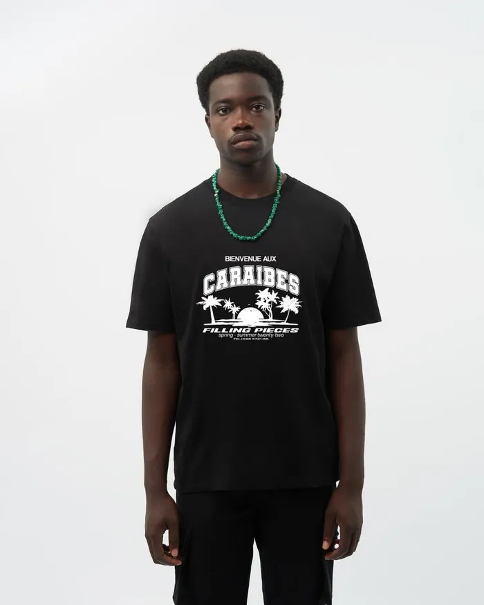 MenWomen Filling Pieces TShirts and Shirts Tee Caraibes Black