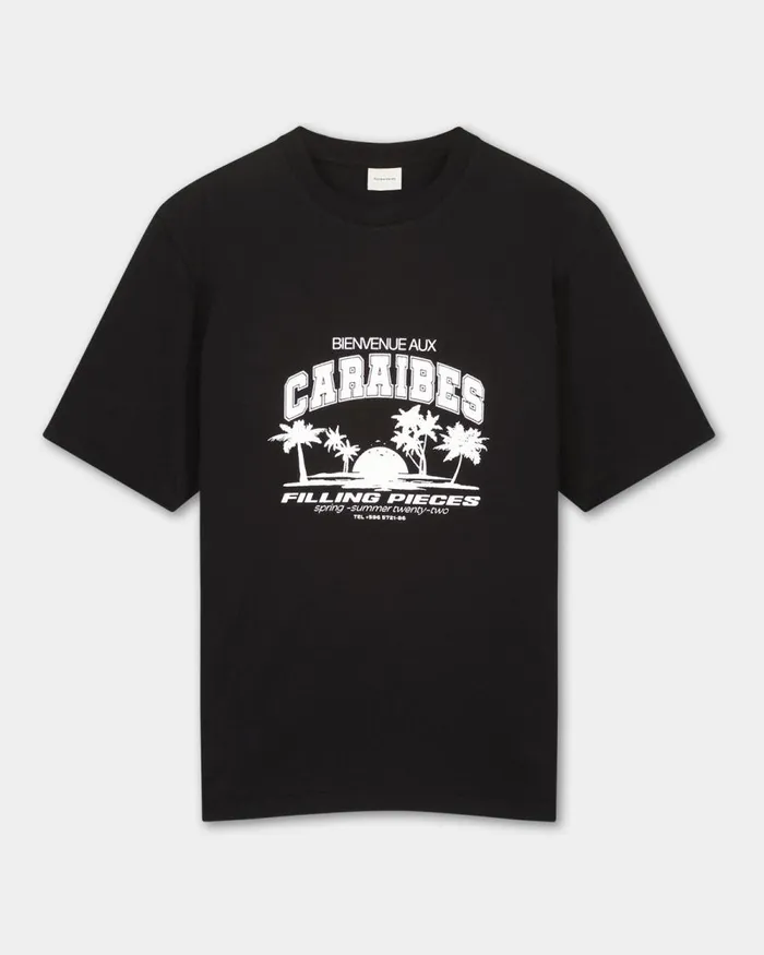 MenWomen Filling Pieces TShirts and Shirts Tee Caraibes Black