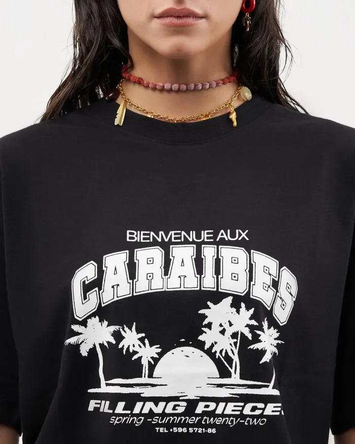 MenWomen Filling Pieces TShirts and Shirts Tee Caraibes Black