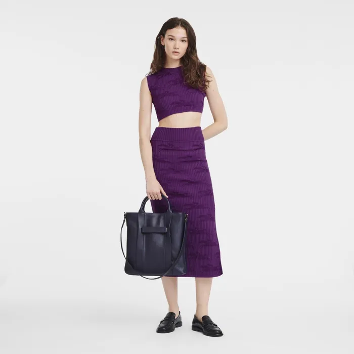 MenWomen Longchamp 3D L Tote Bag Bilberry Longchamp Handbags