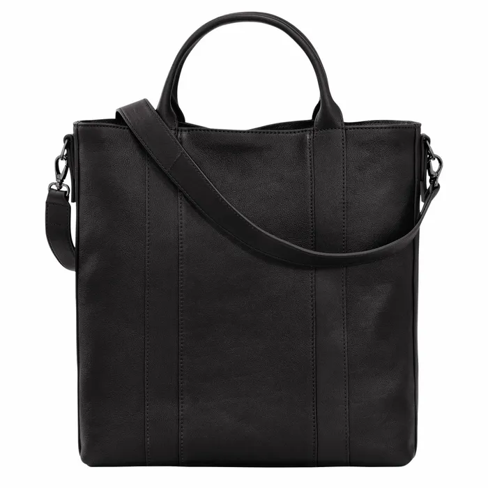 MenWomen Longchamp 3D L Tote Bag Black Longchamp Handbags