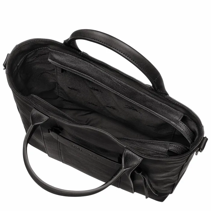 MenWomen Longchamp 3D L Tote Bag Black Longchamp Handbags