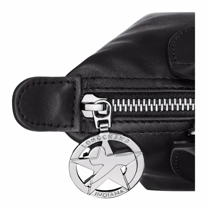 MenWomen Longchamp X Robert Indiana XS Handbag Black Longchamp Handbags