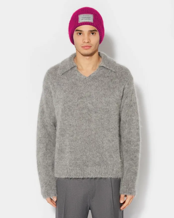 MenWomen Pink Mohair Beanie Unisex Paris Philippe Model Paris Hats