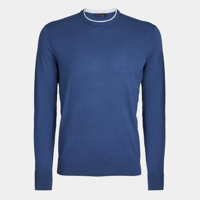 Merino Wool Blend Crewneck Sweater Slate Men GFORE Tops