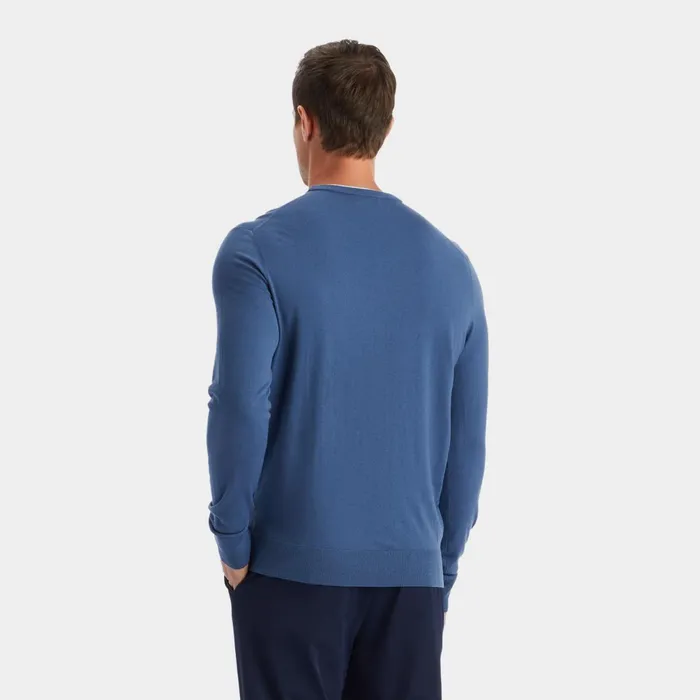 Merino Wool Blend Crewneck Sweater Slate Men GFORE Tops