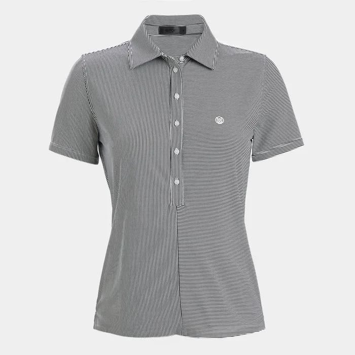 Mixed Feeder Stripe Tech Jersey Polo Twilight Women GFORE Tops