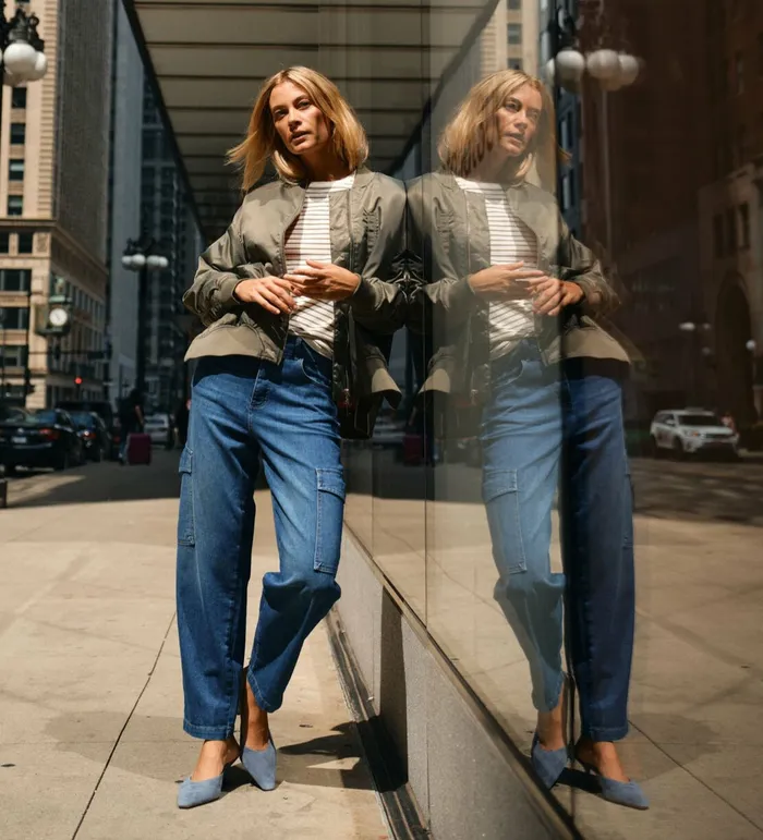 MOS MOSH MMAdeline Stina Cargo Jeans Blue Women Jeans