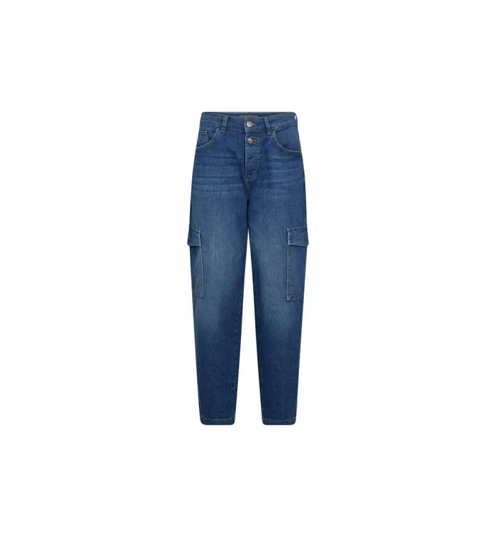 MOS MOSH MMAdeline Stina Cargo Jeans Blue Women Jeans MOS MOSH MMAdeline Stina Cargo Jeans Blue Women Jeans