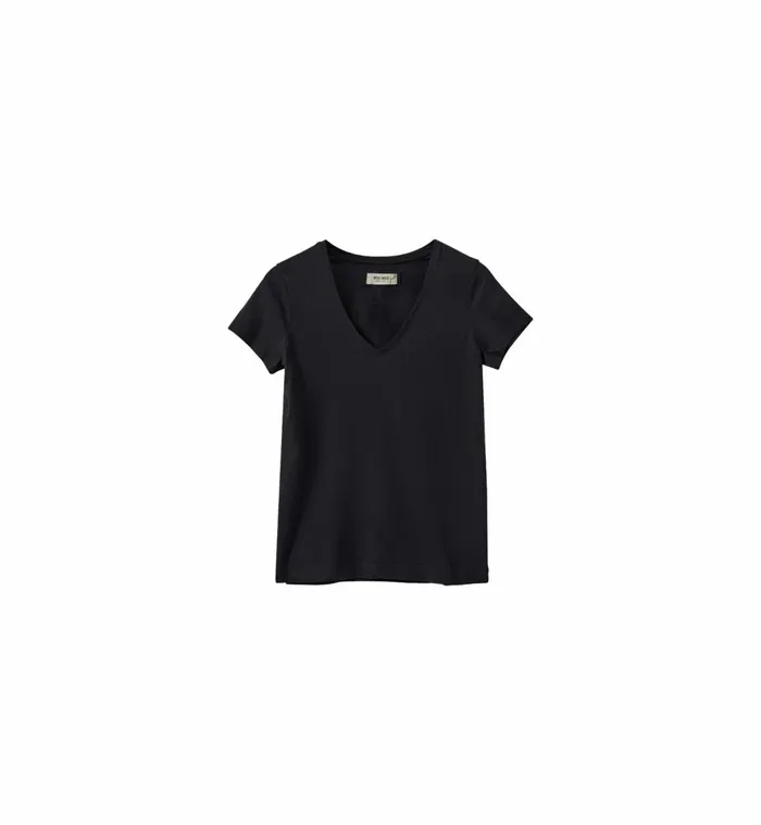 MOS MOSH MMArden Organic VSS Tee Black Women Tees MOS MOSH MMArden Organic VSS Tee Black Women Tees