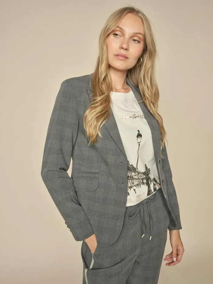 MOS MOSH MMBlake Kimi Blazer Sharkskin Women Blazers MOS MOSH MMBlake Kimi Blazer Sharkskin Women Blazers