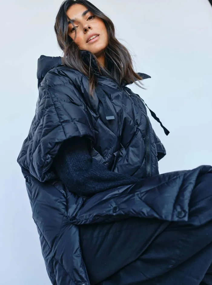 MOS MOSH MMFaisa Down Poncho Black Women Jackets and Coats