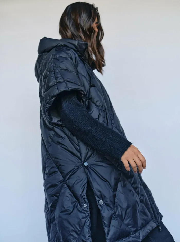 MOS MOSH MMFaisa Down Poncho Black Women Jackets and Coats MOS MOSH MMFaisa Down Poncho Black Women Jackets and Coats