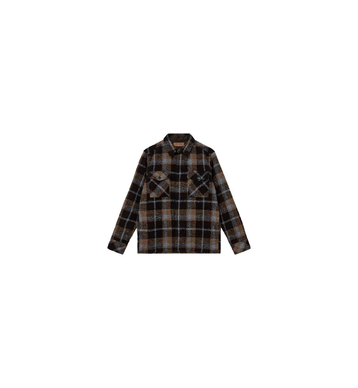 MOS MOSH MMGBlake Alfa Overshirt Brown Latte Check Men Overshirts MOS MOSH MMGBlake Alfa Overshirt Brown Latte Check Men Overshirts