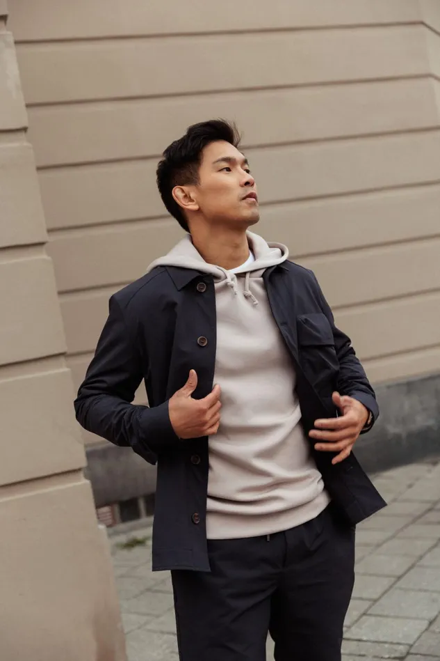 MOS MOSH MMGComan Milo Overshirt Navy Men Overshirts