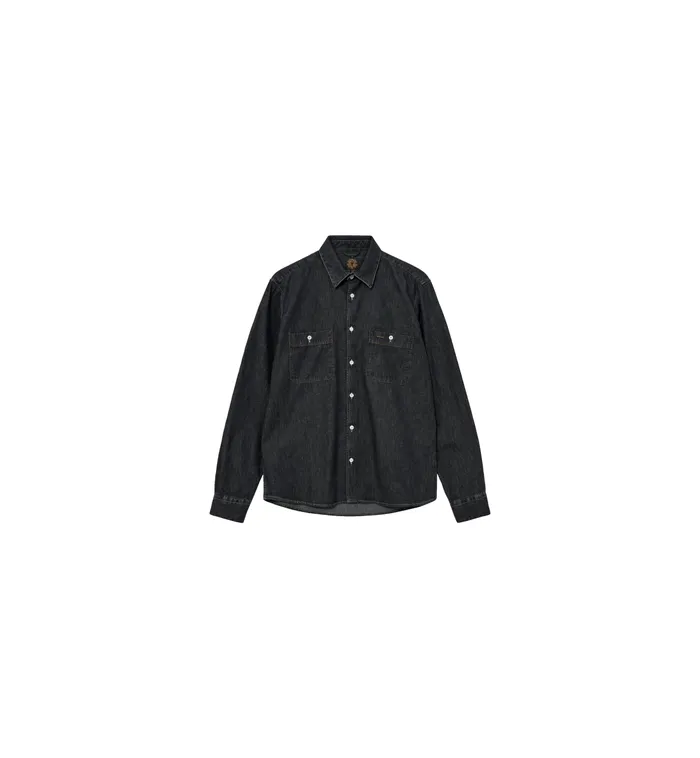 MOS MOSH MMGGibson Denim Shirt Grey Denim Men Shirts MOS MOSH MMGGibson Denim Shirt Grey Denim Men Shirts